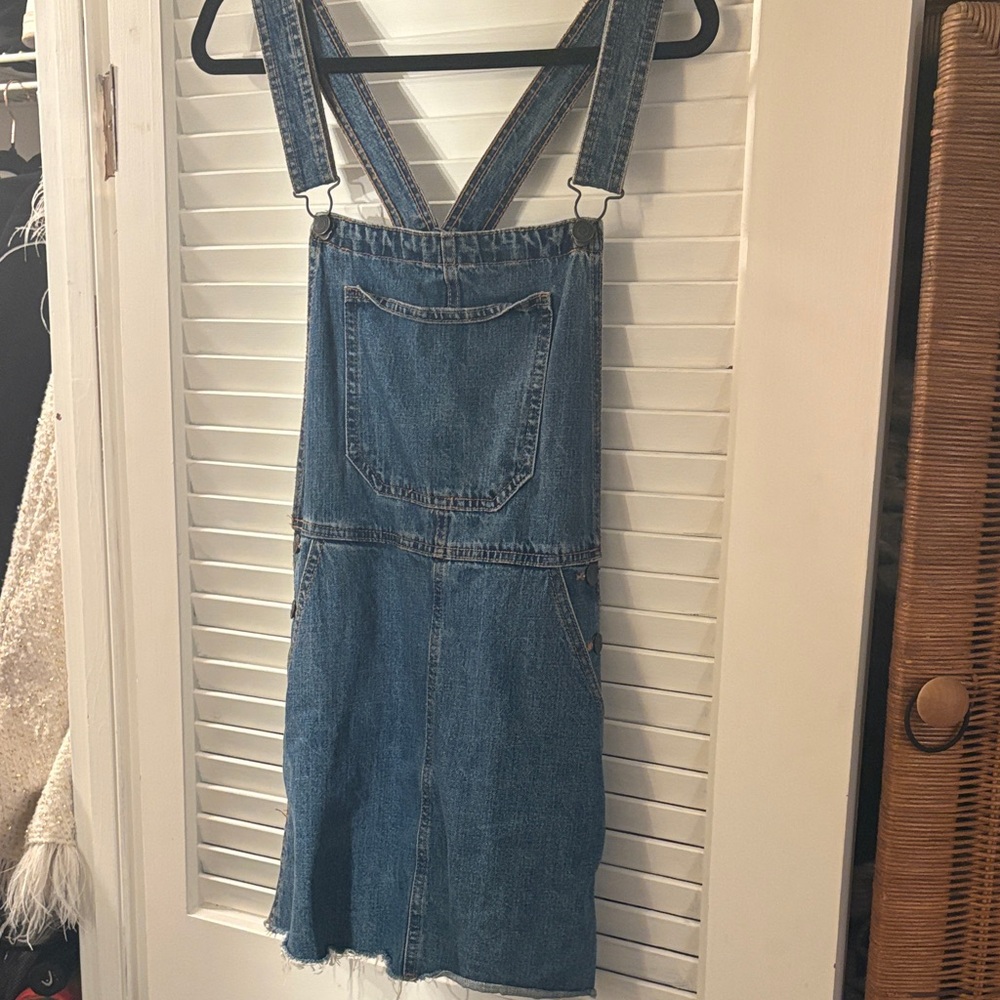 Bershka Blue Denim Overalls